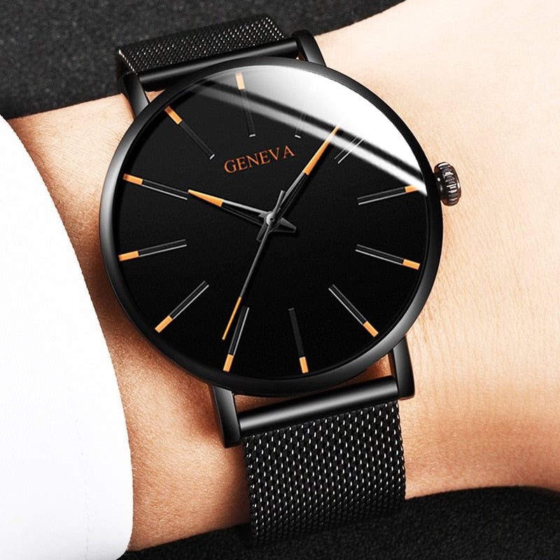 Minimalist Mens Fashion Ultra Thin Watches