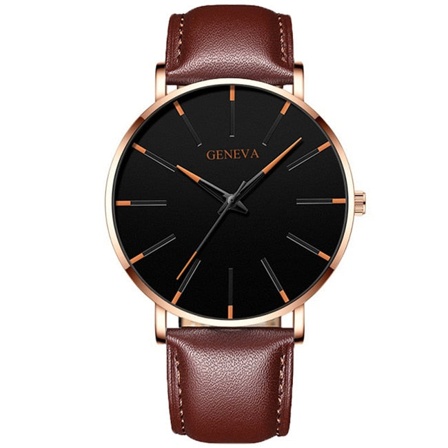 Minimalist Mens Fashion Ultra Thin Watches